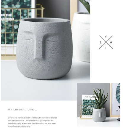 StoneFace Ceramic Pot