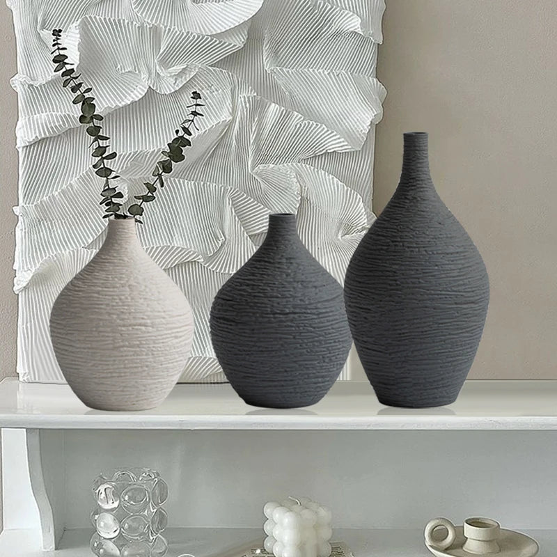 Nordic Narrow-Mouth Ceramic Vase