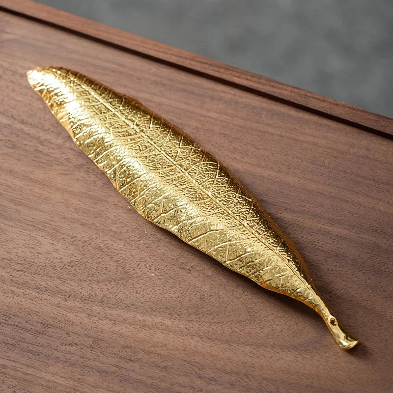 Golden Leaf Incense Holder