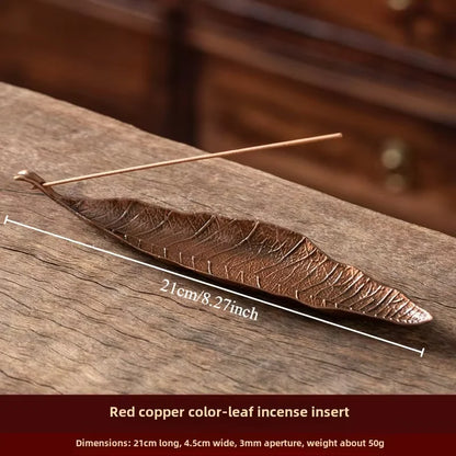 Golden Leaf Incense Holder